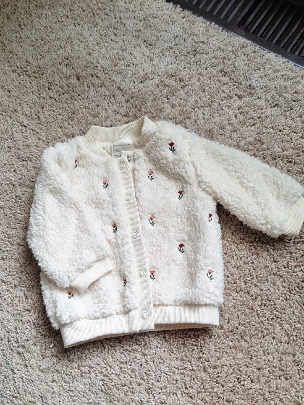 First Impressions 2Pc Set Pink Floral Ruffle Footed Jammies With Matching Jacket
